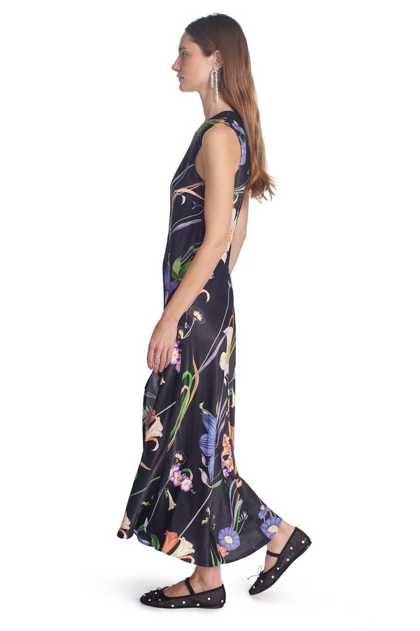 Dark Slate Gray Pilar Dress Midi Dress