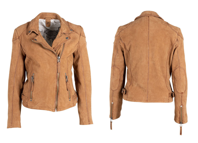 Rosy Brown Karyn Leather Jacket Coats & Jackets