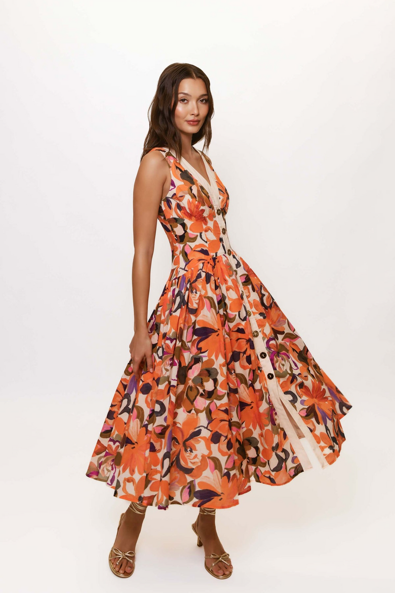 Beige Indy Dress Midi Dress