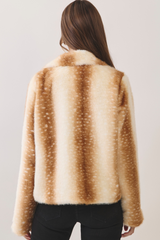 Light Gray Woodland Faux Fur Toggle Jacket Jacket