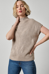Gray Cable Wedge Sweater Sweater