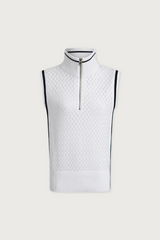 Lavender Stefan Half Zip Vest Sweater Vest