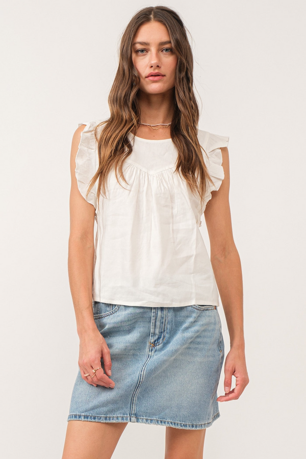 Antique White Anelia Top Top