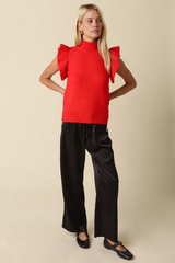 Tan Marge Satin Track Pant Pant