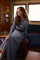 White Smoke Langley Dress in Multi Knit Maxi Dress