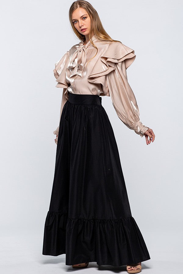 Black Matilda Skirt Maxi Skirt