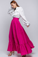 Gray Matilda Skirt Maxi Skirt