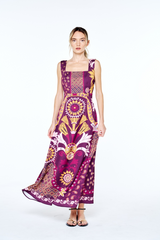 White Smoke Enza Engineer Print Shift Dress Maxi Dress