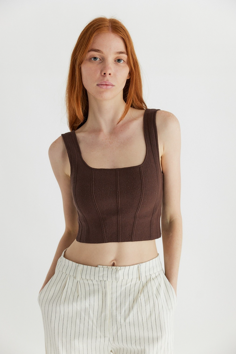 Light Gray The Millie Top Tank Top
