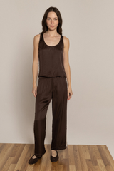 Gray Mallery Stripe Tank in Brown/Ivory Tank
