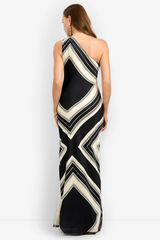 Lavender Chianti Dress in Almond/Black Maxi Dress