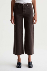 Lavender Saige Wide Leg Crop | Sulfur Burnt Umber Jeans