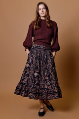 Sienna Morgan Midi Skirt in Bois Print Midi Skirt
