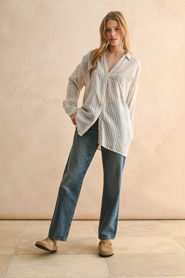Sunday Stripes Button Down Shirt
