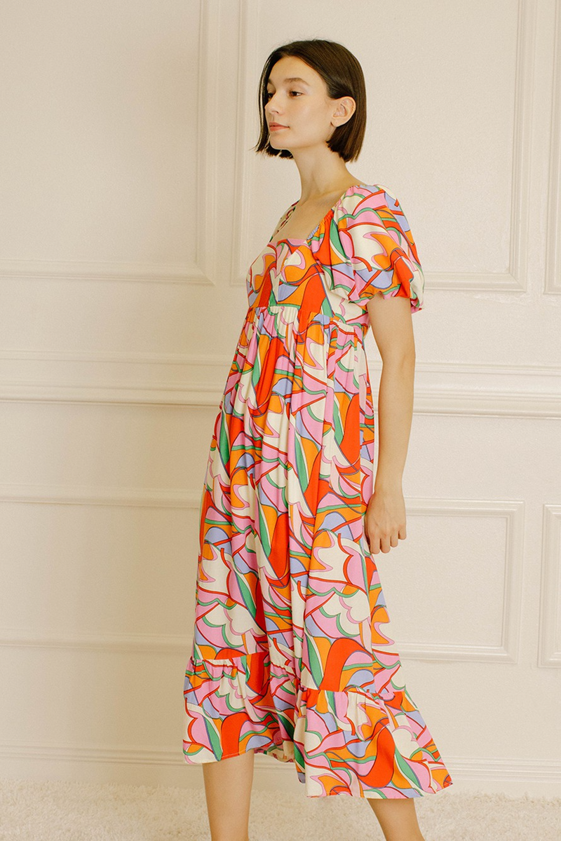 Gray Sweet Smiles Midi Dress Midi Dress