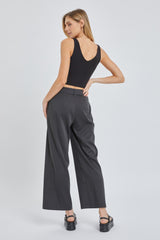 Light Gray The Basic V-Neck Cropped Tank Tank