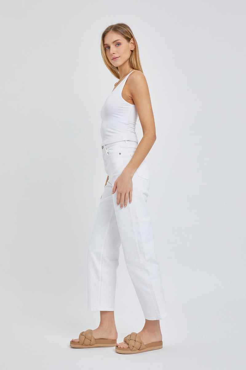 Light Gray The Basic V-Neck Cropped Tank Tank