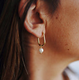 Sienna Mara Gold Pearl Earrings Earrings