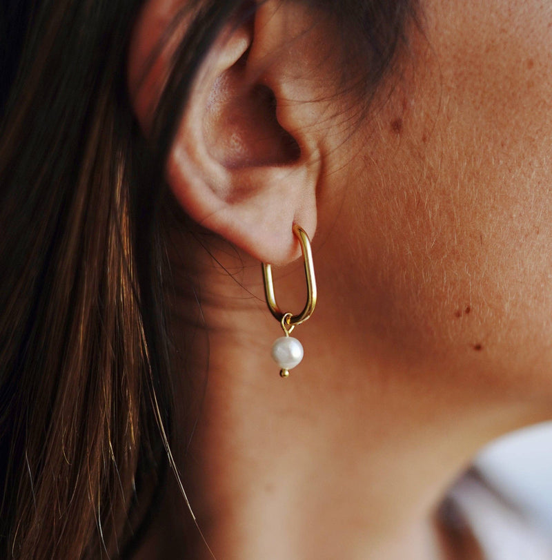 Sienna Mara Gold Pearl Earrings Earrings