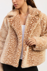 Lavender Fawn Of A Kind Faux Fur Coat Coats & Jackets