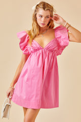 Light Pink Ruffle Poplin Dress Dress