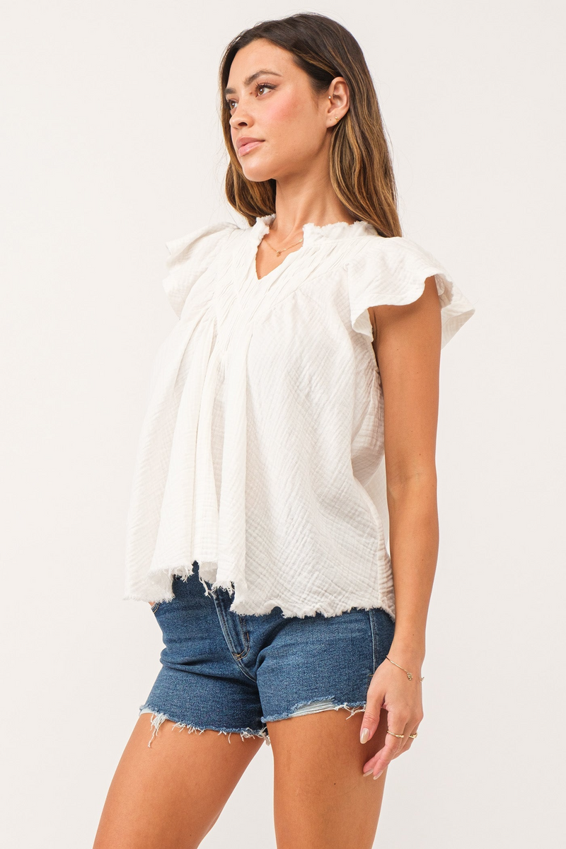 Beige Aster Blouse Blouse