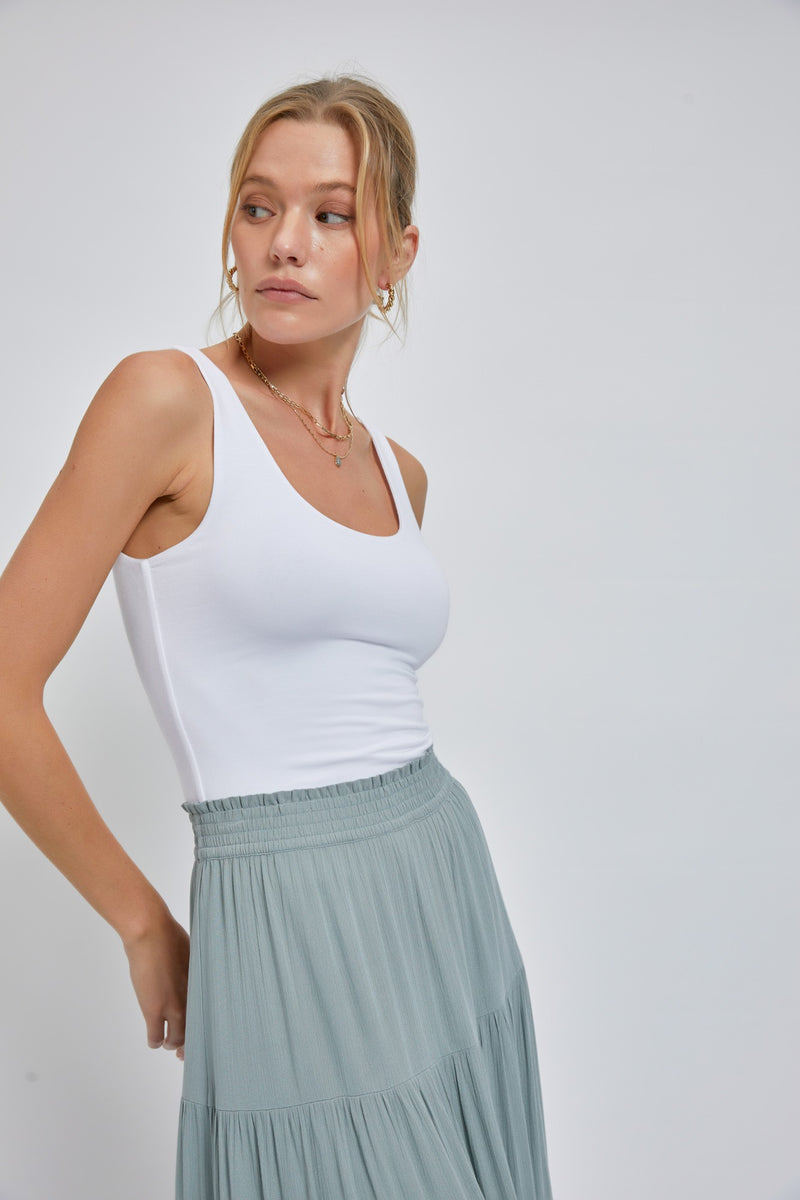 Light Gray Be Cool Scoop Neck Jersey Tank Shirts & Tops