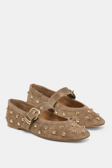Lavender Mikel Stud Ballet Flat | Olive Suede flats