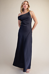Light Gray The Look Of Love Satin Maxi
