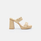White Smoke Chloe Raffia Heel Heels