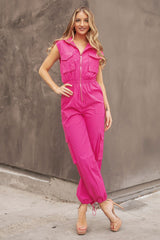 Rosy Brown Technical Cargo Jumpsuit Jumpsuit