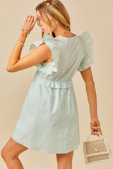 Gray Ruffle Mini Dress dress
