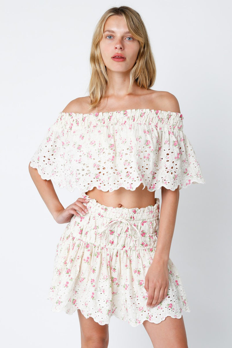 Light Gray Hardin Top Crop Top