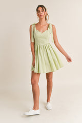 Light Gray Picnic In The Park Dress Mini Dress