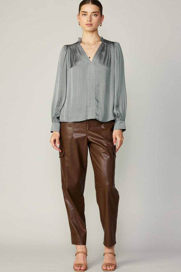 Gray Carey Blouse Blouse