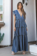 Dark Gray Toast of the Town Maxi Maxi Dress