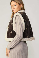 Light Gray Reversible Corduroy Vest Vest