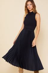 Wheat Carmen Pleated Midi Dress Midi Dress