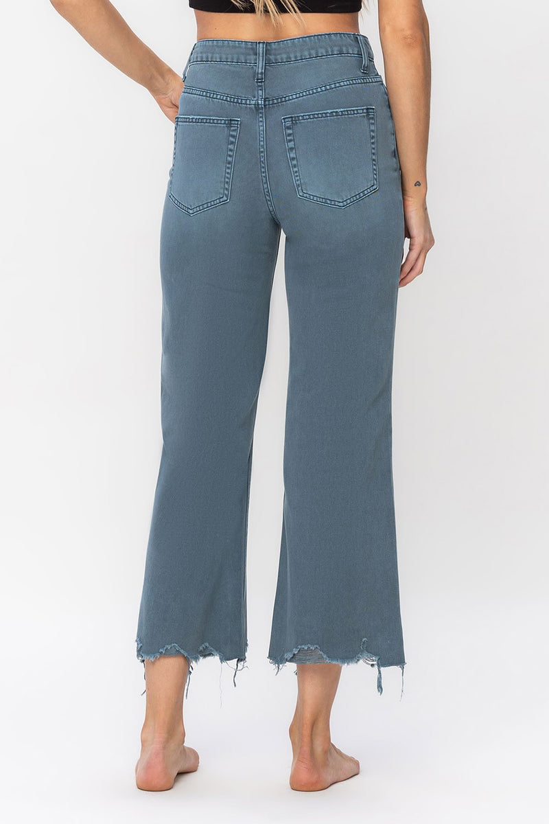 Lavender 90's Vintage Crop Flare jeans