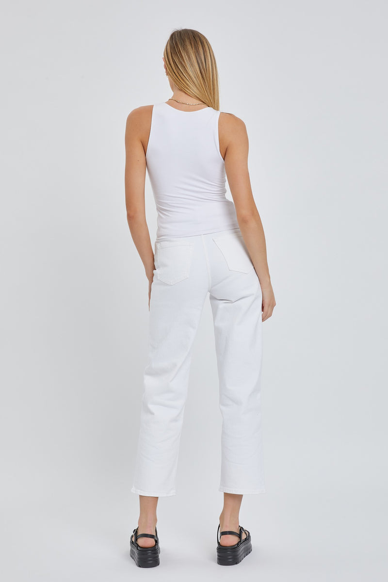 Light Gray Basic Round Neck Tank Tank