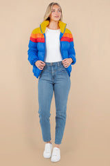 Gray Stripes Puffer Jacket Jacket