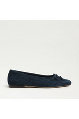 Ruthie Woven Ballet Flat | Oasis Navy Suede