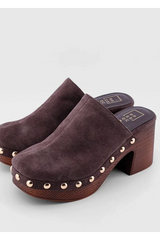 Lavender Geneva Clog | Brown Suede Clogs