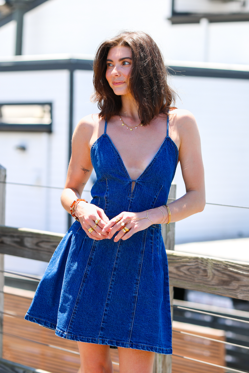 Dianne Dress Blue Denim / M