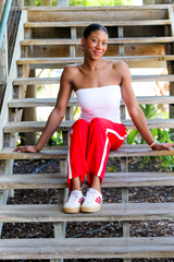 Light Slate Gray Britt Track Pant Pant
