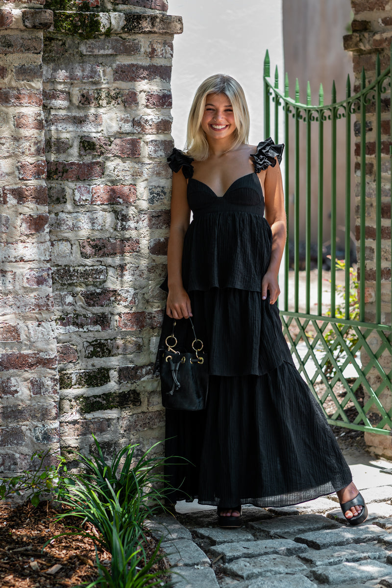 Dark Slate Gray Carmen Maxi Dress Maxi Dress