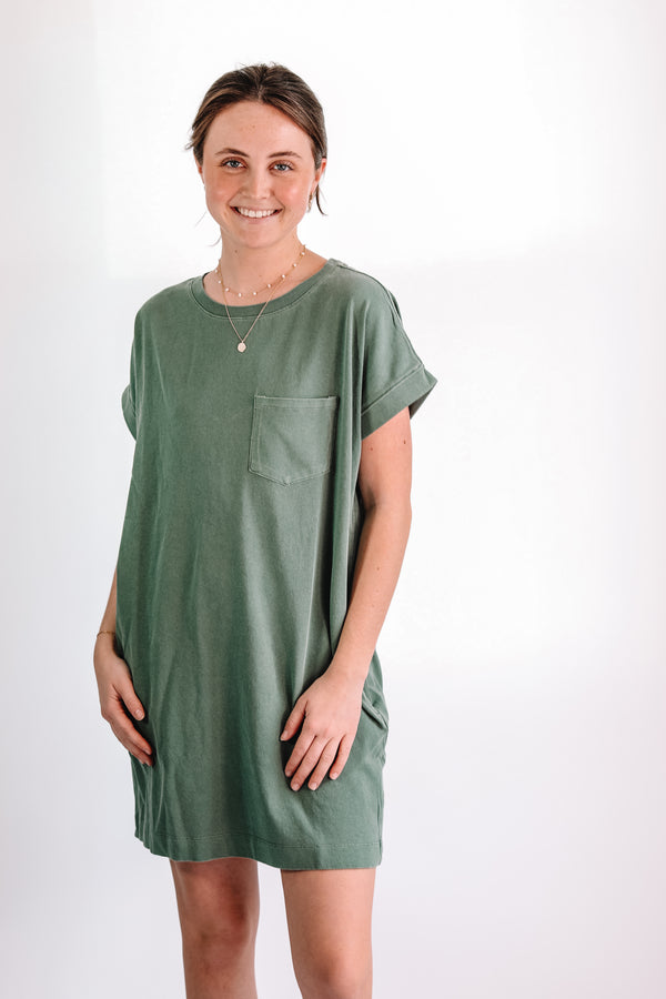Dark Slate Gray Ricki T-Shirt Mini Dress Mini Dress