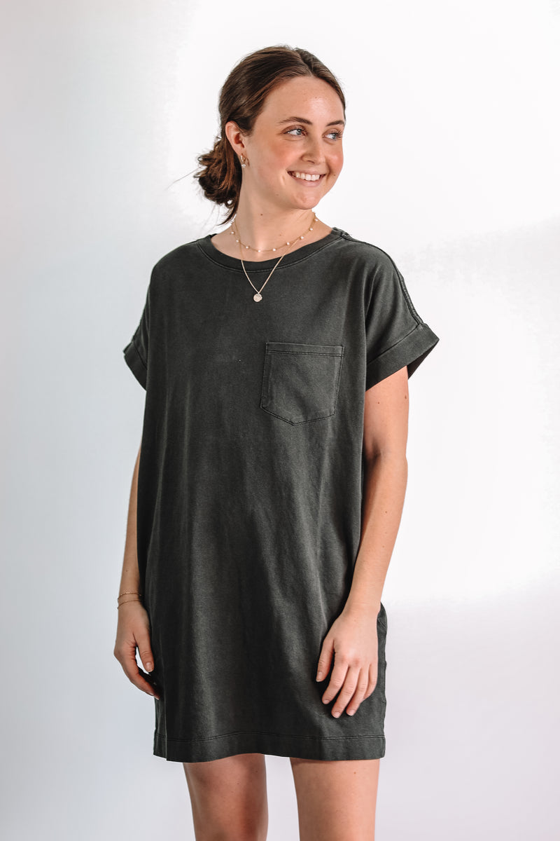 Dark Slate Gray Ricki T-Shirt Mini Dress Mini Dress