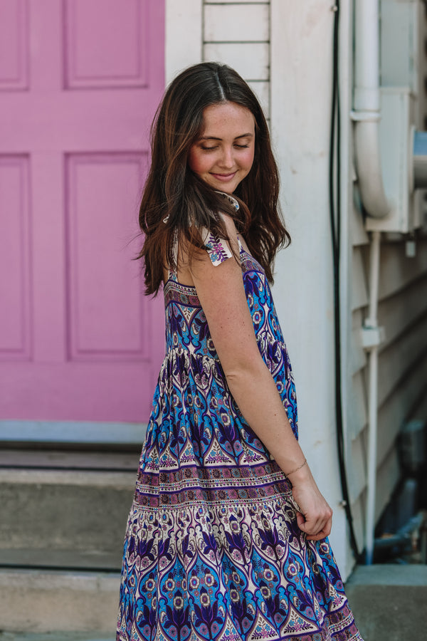 Rosy Brown Brinley Dress Midi Dress