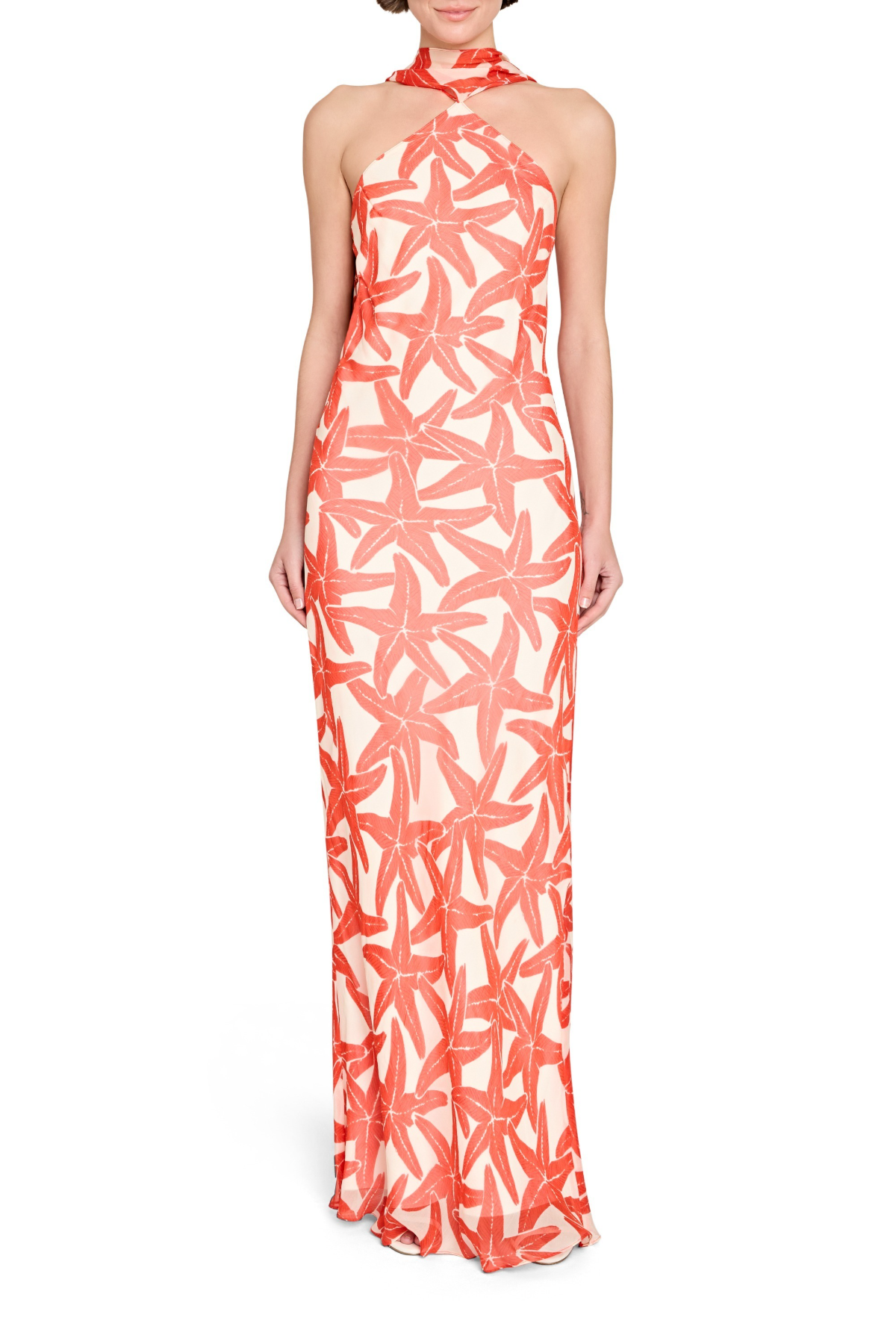 Ashton Cotton Maxi Dress | Aztec Sunset Coral main image 0